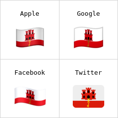 Gibraltár zászlaja emodzsi