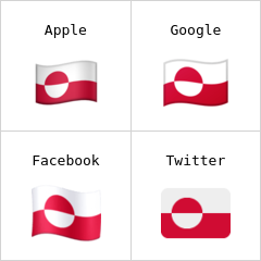 Grönlannin lippu emojit