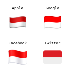 Indonézia zászlaja emodzsi