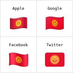 Kirgisian lippu emojit