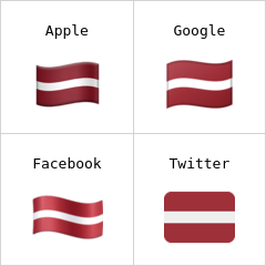 Letonya Bayrağı emoji