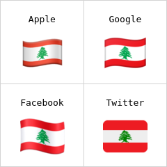 Libanon zászlaja emodzsi