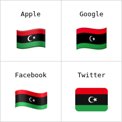 Vlajka Libye emodži