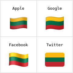 Bandera de Lituania Emojis