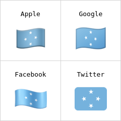 Mikronézia zászlaja emodzsi