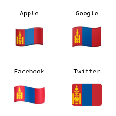 Mongolias flagg emoji
