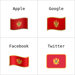 Flaga Czarnogóry emoji