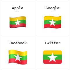 Vlajka Myanmaru emodži