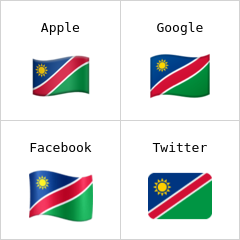 Namibian lippu emojit