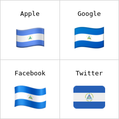 Nicaragua zászlaja emodzsi