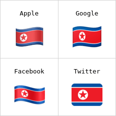 Drapeau de la Corée du Nord emojis