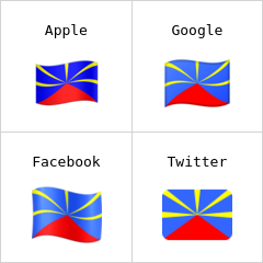 Réunionin lippu emojit