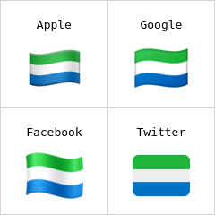 Sierra Leone zászlaja emodzsi