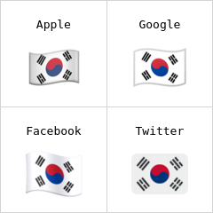 Etelä-Korean lippu emojit