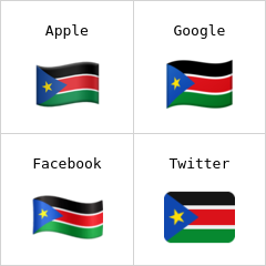 Bandera de Sudán del Sur Emojis