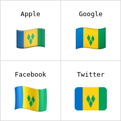 Saint Vincent és Grenadines zászlaja emodzsi