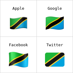 Tanzánia zászlaja emodzsi