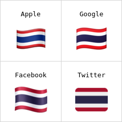 Thaimaan lippu emojit