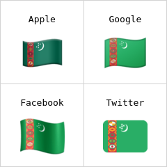 Turkmenistans flagga emoji
