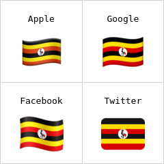 Uganda zászlaja emodzsi