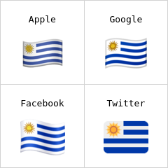 Uruguayn lippu emojit