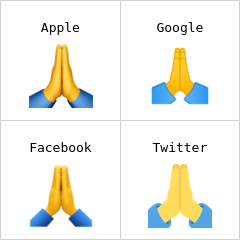 Foldede hender emoji
