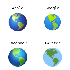 Globe showing Americas emoji