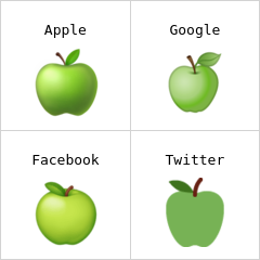 Groene appel emoji