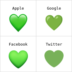 зеленое сердце эмодзи