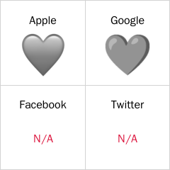 Szare serce emoji