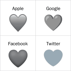 Corazón gris Emojis