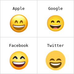 πλατύ χαμόγελο με γελαστά μάτια emoji