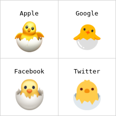 Yumurtadan çıkan civciv emoji