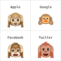 Sich die Ohren zuhaltendes Affengesicht Emoji