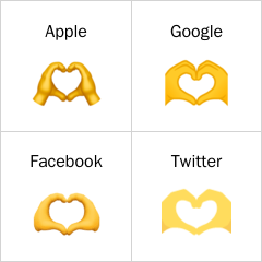 Dłonie tworzące serce emoji