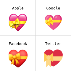 Pusong may ribbon emoji