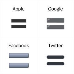 Gruby znak równości emoji