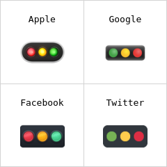 Vågräta trafikljus emoji