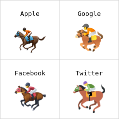 Jockey op renpaard emoji