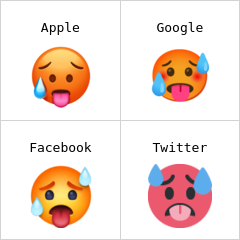 Rozgrzana twarz emoji