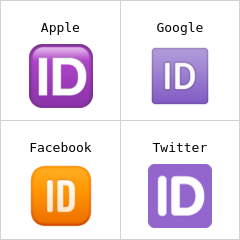 Großbuchstaben ID in lila Quadrat Emoji