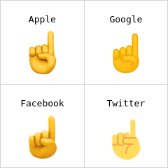 Deget arătător îndreptat în sus emoji