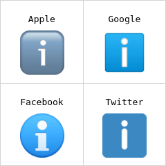 Buchstabe „i“ in blauem Quadrat Emoji