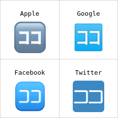 Botão japonês de “aqui” emoji