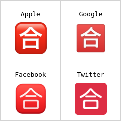 Kvadratisk ideogram for bestået emoji