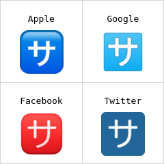 Kvadratisk ideogram for serviceafgift emoji