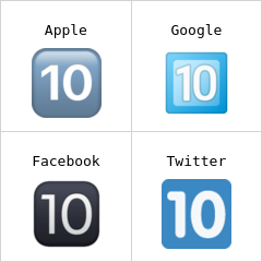Touche avec le nombre 10 emojis
