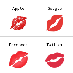 Marca de beijo emoji