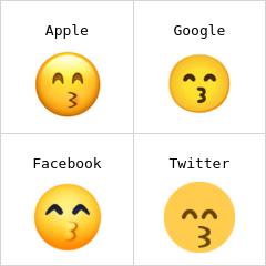 Faccina che bacia con occhi sorridenti Emoji