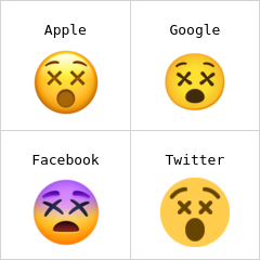 Omtumlat ansikte emoji